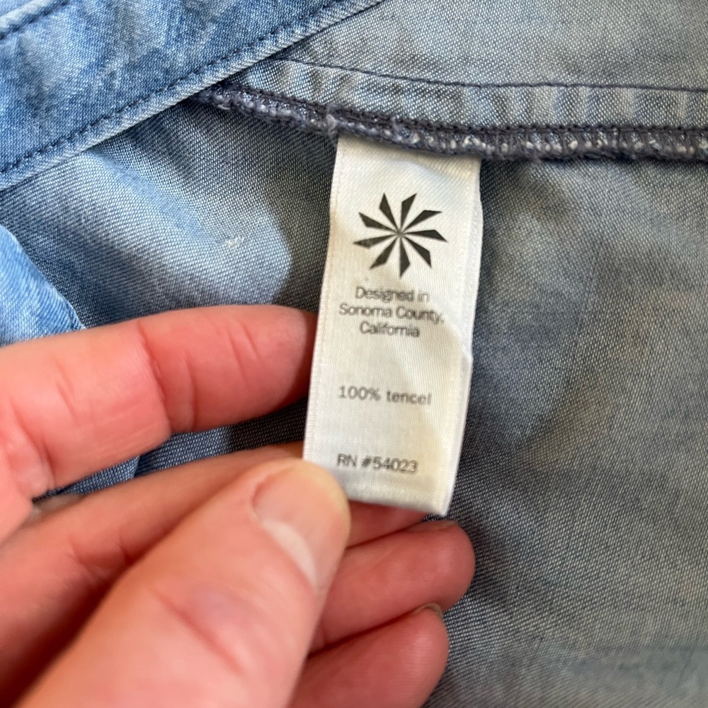 Athleta Denim Blue Shirt Dress - Picture 7 of 9